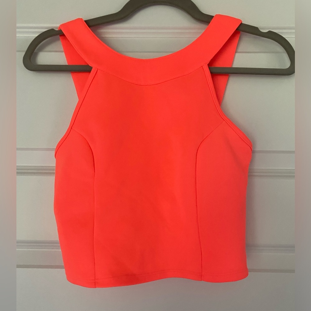 Icon Neon Orange Crop Top-Medium
